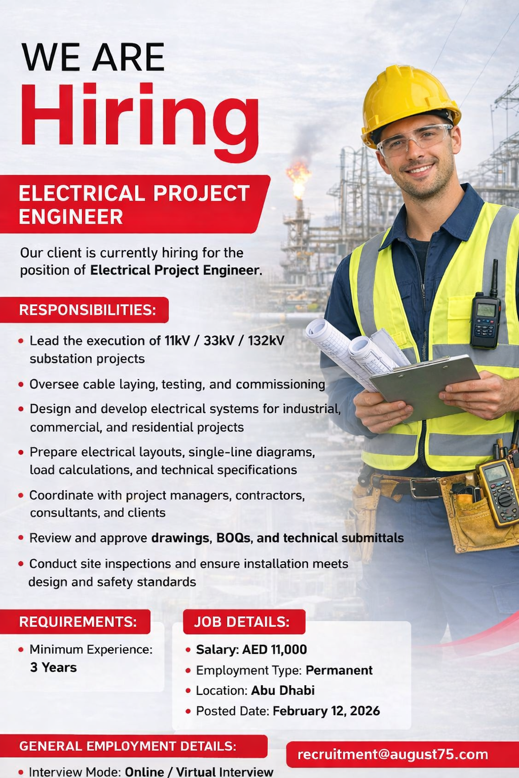 Electrical Project Engineer Job UAE