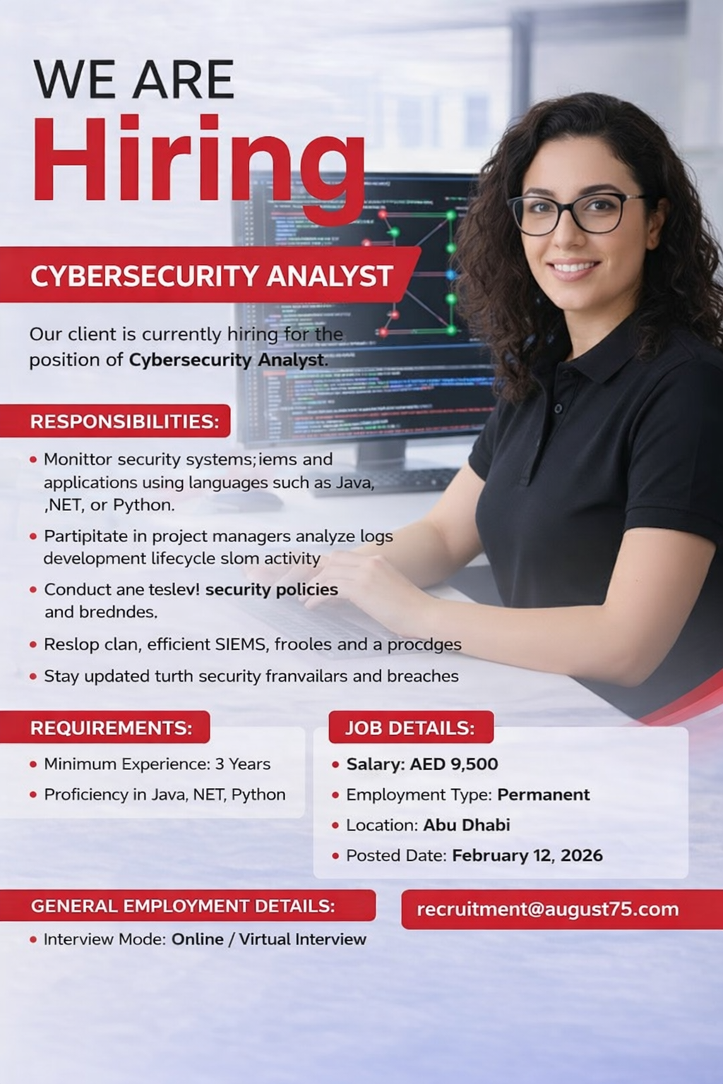 Cybersecurity Analyst Job UAE